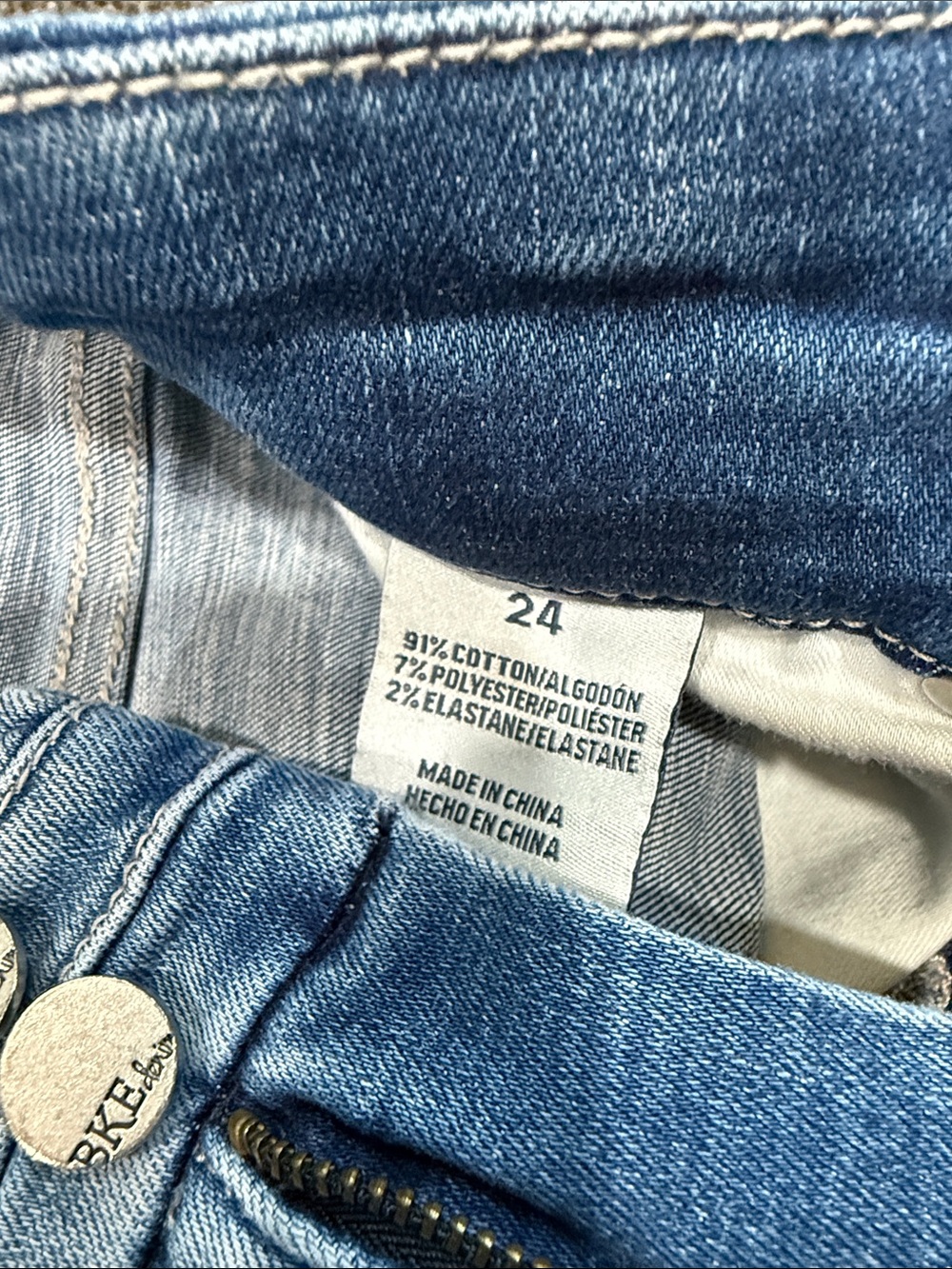 BKE Women’s Skinny Jeans - Light Blue Wash - Picture 2 of 3